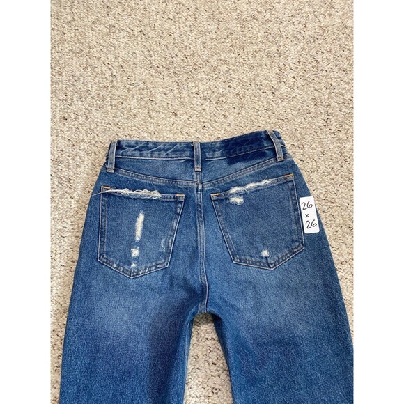 26 Abercrombie & Fitch Annie High-Rise Girlfriend Distressed Raw Fray Hem - Picture 4 of 9